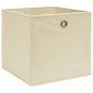 vidaXL Κουτιά Αποθήκευσης 4 τεμ. Κρεμ 32 x 32 x 32 εκ. Υφασμάτινα