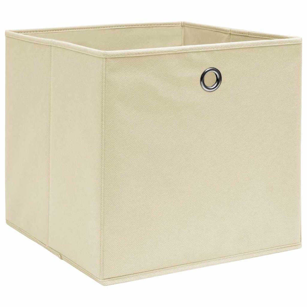 vidaXL Κουτιά Αποθήκευσης 10 τεμ. Κρεμ 32 x 32 x 32 εκ. Υφασμάτινα