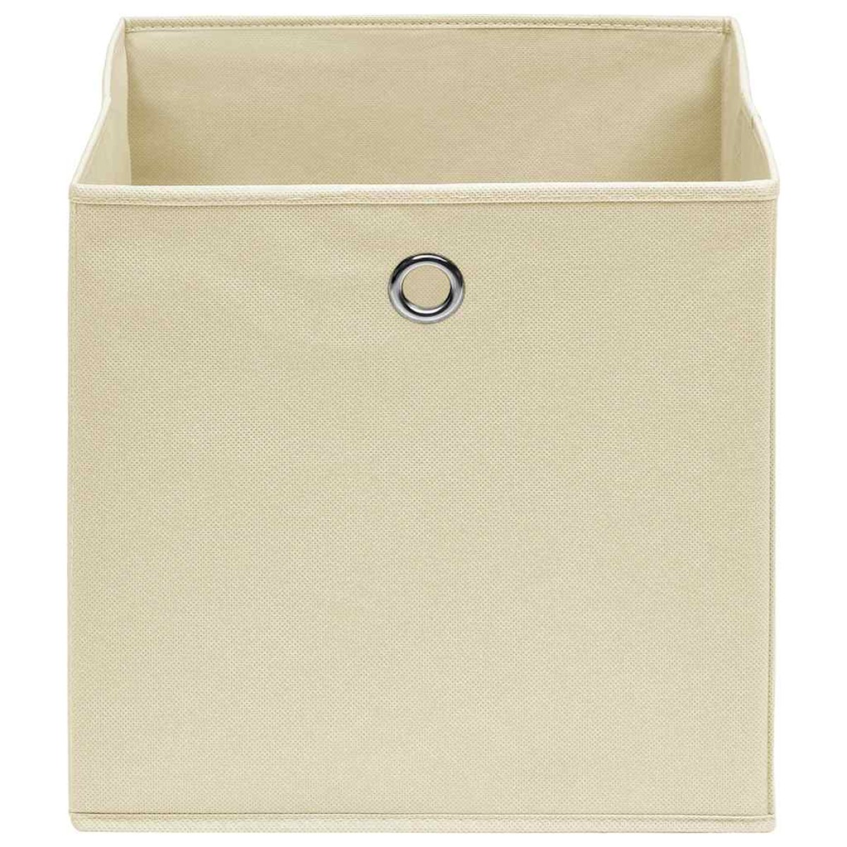 vidaXL Κουτιά Αποθήκευσης 10 τεμ. Κρεμ 32 x 32 x 32 εκ. Υφασμάτινα