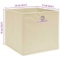 vidaXL Κουτιά Αποθήκευσης 10 τεμ. Κρεμ 32 x 32 x 32 εκ. Υφασμάτινα
