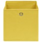 vidaXL Κουτιά Αποθήκευσης 4 τεμ. Κίτρινα 32 x 32 x 32 εκ. Υφασμάτινα