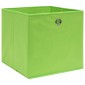 vidaXL Κουτιά Αποθήκευσης 10 τεμ. Πράσινα 32 x 32 x 32 εκ. Υφασμάτινα