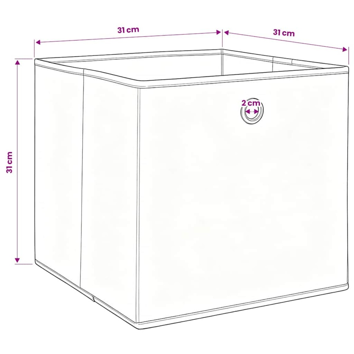 vidaXL Κουτιά Αποθήκευσης 4 τεμ. Γαλάζια 32 x 32 x 32 εκ. Υφασμάτινα