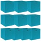 vidaXL Κουτιά Αποθήκευσης 10 τεμ. Γαλάζια 32 x 32 x 32 εκ. Υφασμάτινα