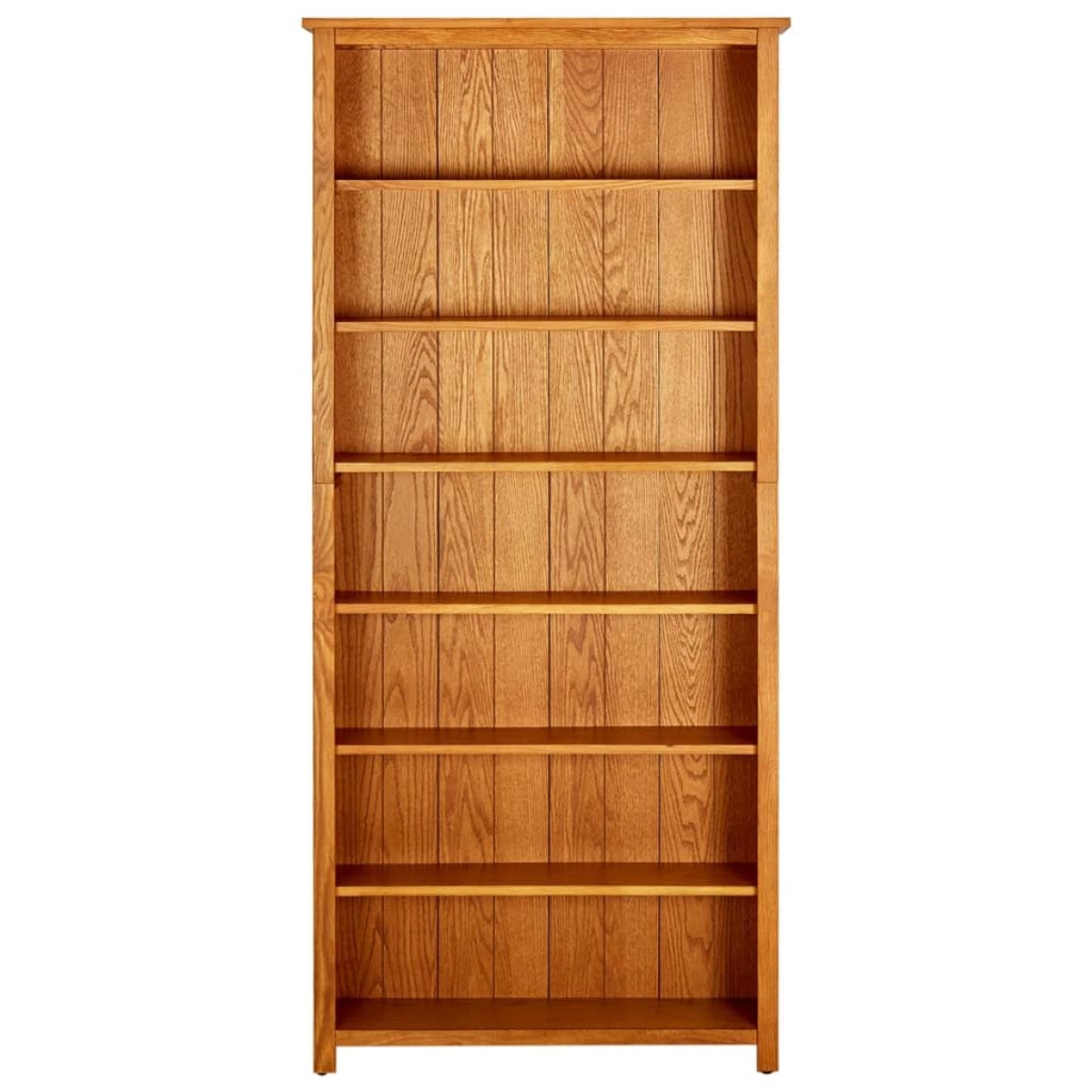 vidaXL Βιβλιοθήκη με 7 Επίπεδα 90 x 22,5 x 200 εκ. Μασίφ Ξύλο Δρυός