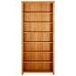 vidaXL Βιβλιοθήκη με 7 Επίπεδα 90 x 22,5 x 200 εκ. Μασίφ Ξύλο Δρυός