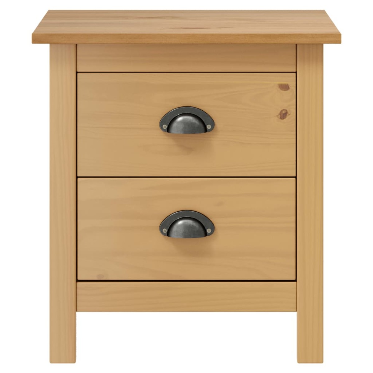 vidaXL Κομοδίνα Hill 2 Τεμ. 46 x 35 x 49,5 εκ. από Μασίφ Ξύλο Πεύκου