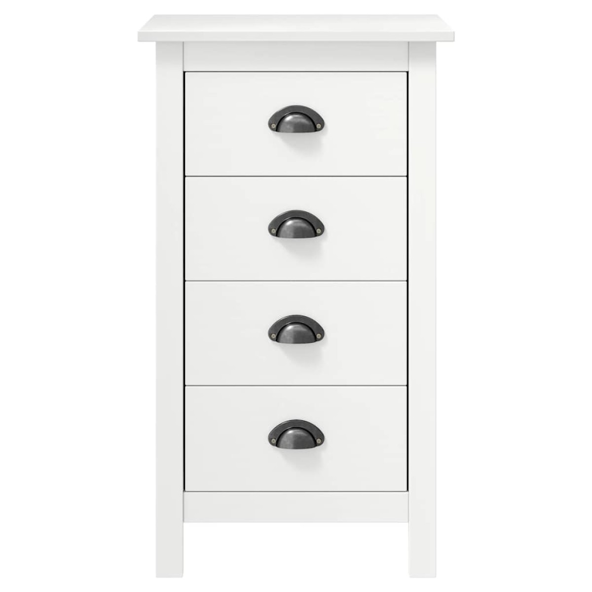 vidaXL Μπουφές Hill Λευκός 46x35x80 εκ. από Μασίφ Ξύλο Πεύκου
