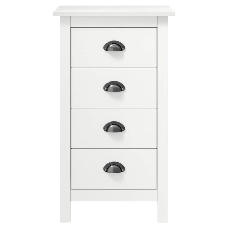 vidaXL Μπουφές Hill Λευκός 46x35x80 εκ. από Μασίφ Ξύλο Πεύκου