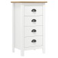 vidaXL Μπουφές Hill Λευκός 46x35x80 εκ. από Μασίφ Ξύλο Πεύκου