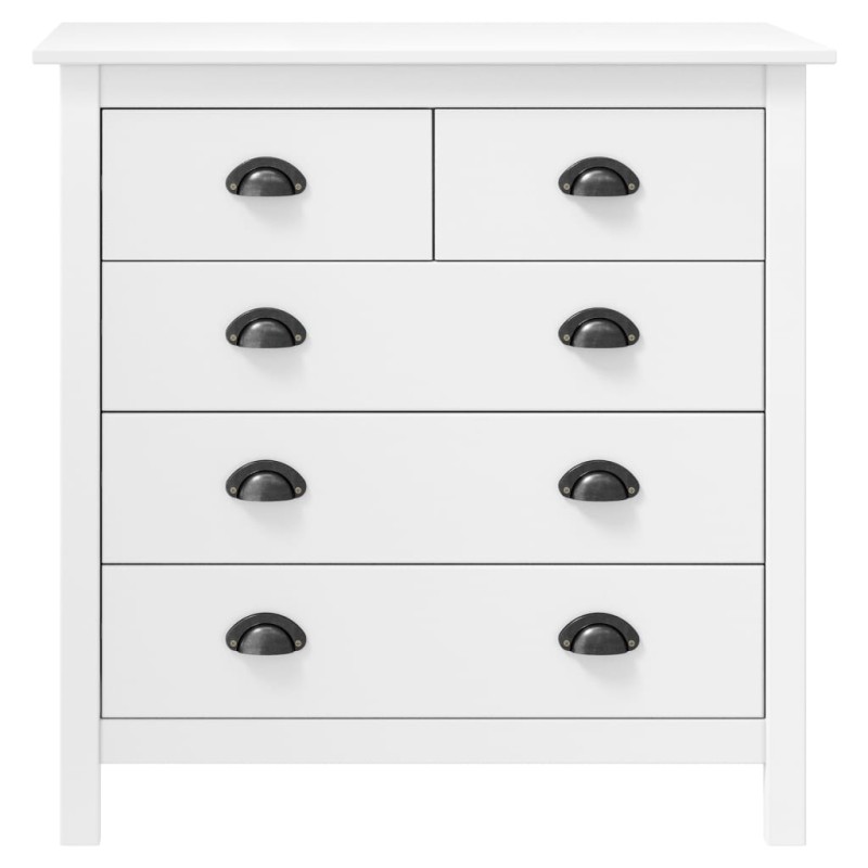 vidaXL Μπουφές Hill Λευκός 79x40x80 εκ. από Μασίφ Ξύλο Πεύκου