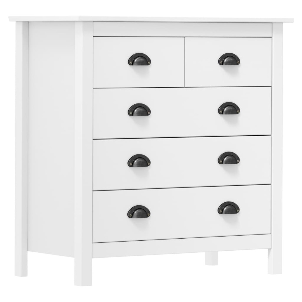 vidaXL Μπουφές Hill Λευκός 79x40x80 εκ. από Μασίφ Ξύλο Πεύκου