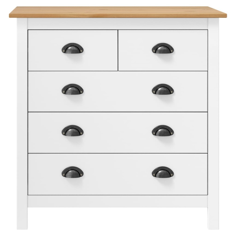 vidaXL Μπουφές Hill Λευκός 79x40x80 εκ. από Μασίφ Ξύλο Πεύκου