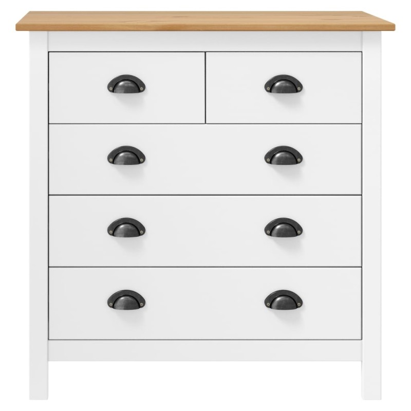 vidaXL Μπουφές Hill Λευκός 79x40x80 εκ. από Μασίφ Ξύλο Πεύκου