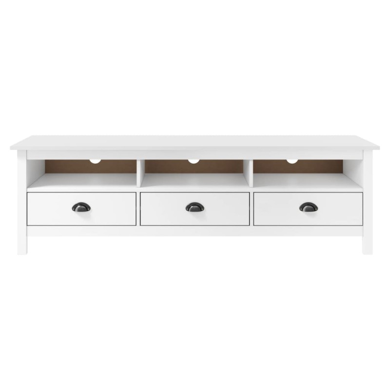 vidaXL Έπιπλο Τηλεόρασης Hill Λευκό 158x40x47 εκ. Ξύλο Πεύκου