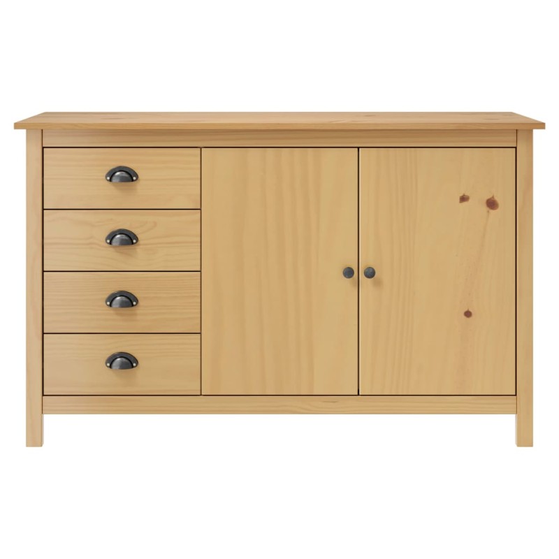 vidaXL Μπουφές Hill Μελί 130x40x80 εκ. από Μασίφ Ξύλο Πεύκου