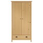 vidaXL Ντουλάπα Hill Δίφυλλη 89x50x170 εκ. Μασίφ Ξύλο Πεύκου