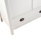 vidaXL Ντουλάπα Hill Δίφυλλη Λευκή 89x50x170 εκ. Μασίφ Ξύλο Πεύκου