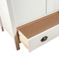 vidaXL Ντουλάπα Hill Δίφυλλη Λευκή 89x50x170 εκ. Μασίφ Ξύλο Πεύκου