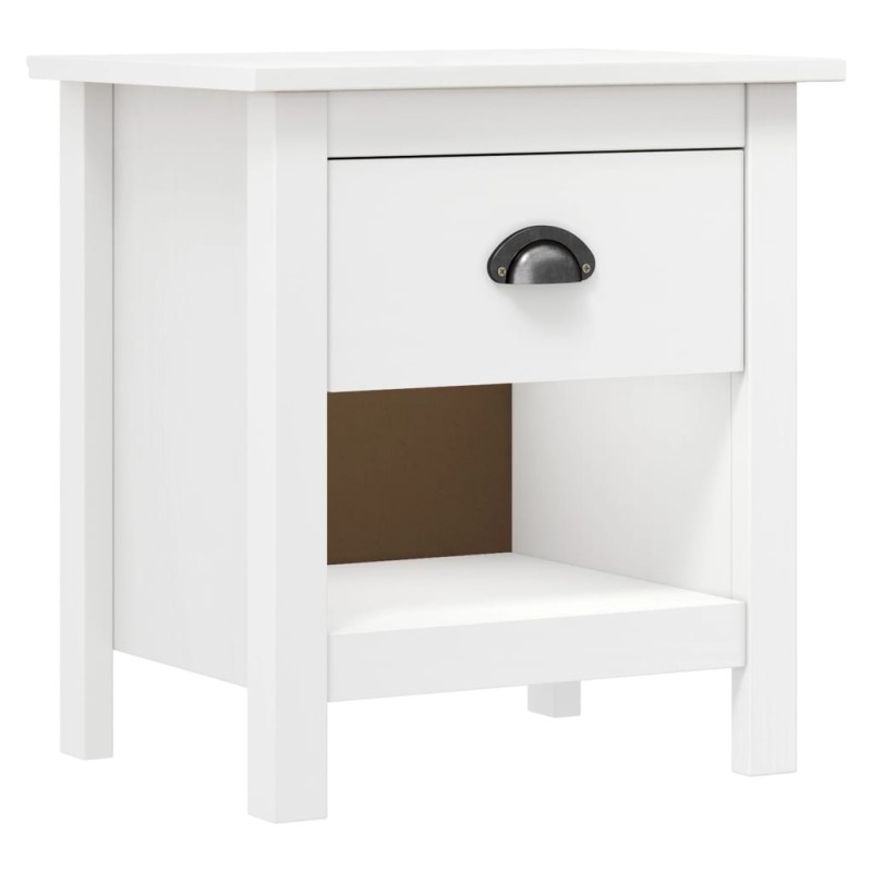 vidaXL Κομοδίνα Hill 2 Τεμ. 46 x 35 x 49,5 εκ. από Μασίφ Ξύλο Πεύκου