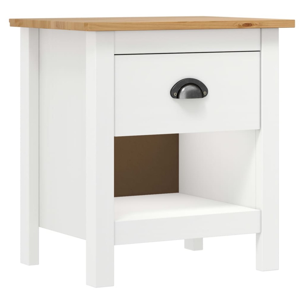 vidaXL Κομοδίνα Hill 2 Τεμ. 46 x 35 x 49,5 εκ. από Μασίφ Ξύλο Πεύκου