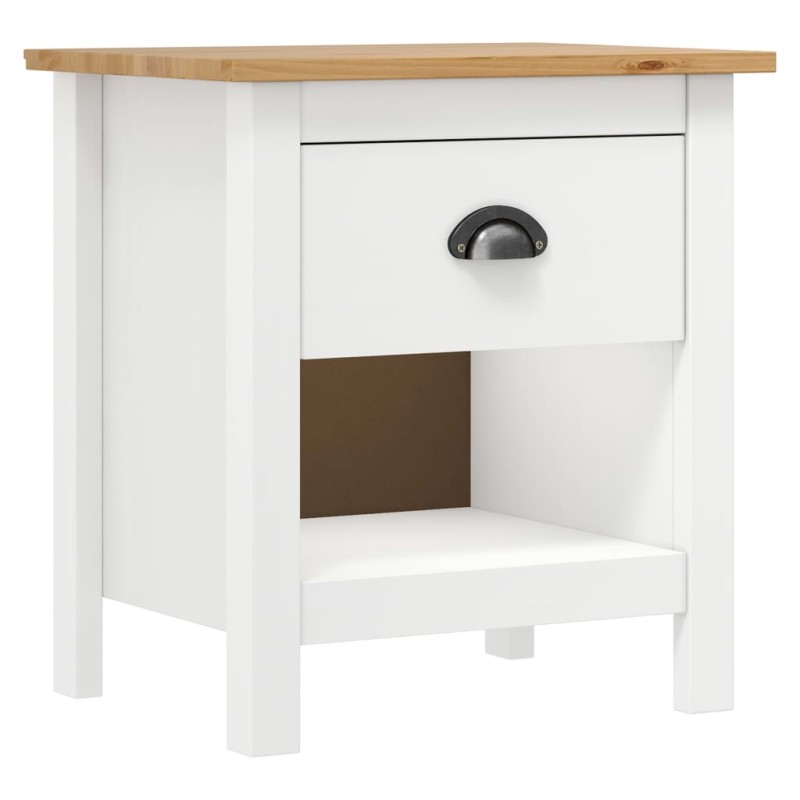 vidaXL Κομοδίνα Hill 2 Τεμ. 46 x 35 x 49,5 εκ. από Μασίφ Ξύλο Πεύκου