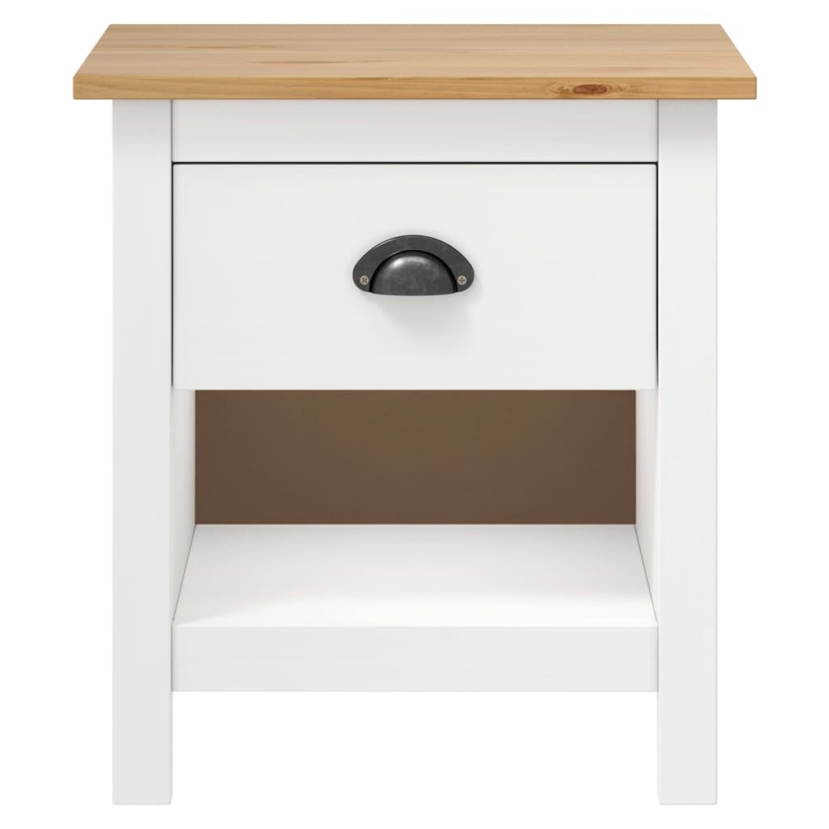 vidaXL Κομοδίνα Hill 2 Τεμ. 46 x 35 x 49,5 εκ. από Μασίφ Ξύλο Πεύκου