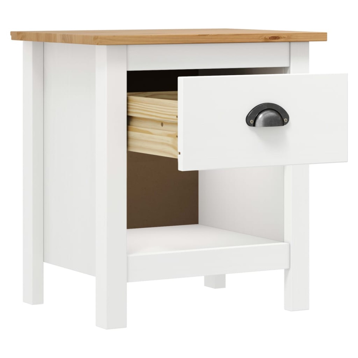 vidaXL Κομοδίνα Hill 2 Τεμ. 46 x 35 x 49,5 εκ. από Μασίφ Ξύλο Πεύκου