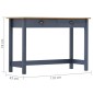 vidaXL Κονσόλα Hill Γκρι 2 Συρτάρια Γκρι 110x45x74εκ Μασίφ Ξύλο Πεύκου