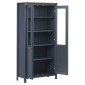 vidaXL Βιτρίνα Hill Γκρι 85 x 37 x 170,5 εκ. Ξύλο Πεύκου