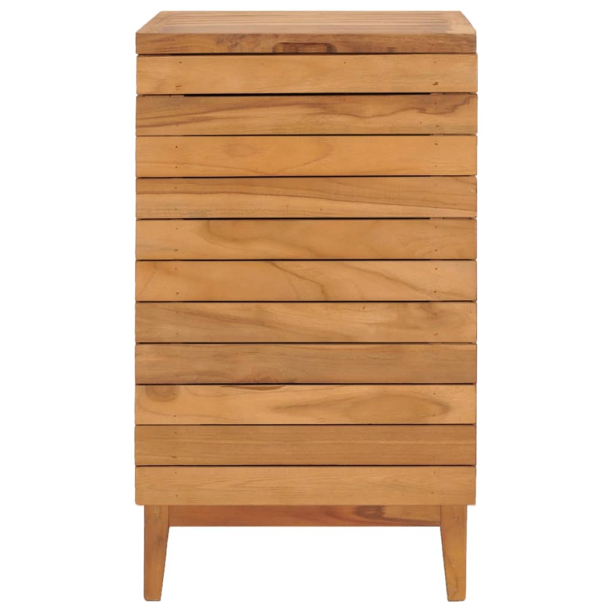 vidaXL Καλάθι Απλύτων 40 x 40 x 70 εκ. από Μασίφ Ξύλο Teak