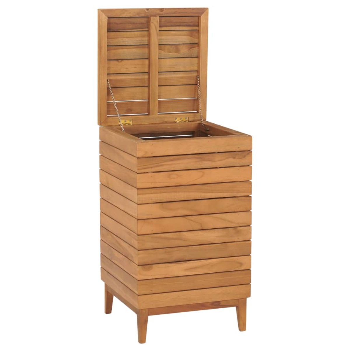 vidaXL Καλάθι Απλύτων 40 x 40 x 70 εκ. από Μασίφ Ξύλο Teak