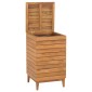 vidaXL Καλάθι Απλύτων 40 x 40 x 70 εκ. από Μασίφ Ξύλο Teak