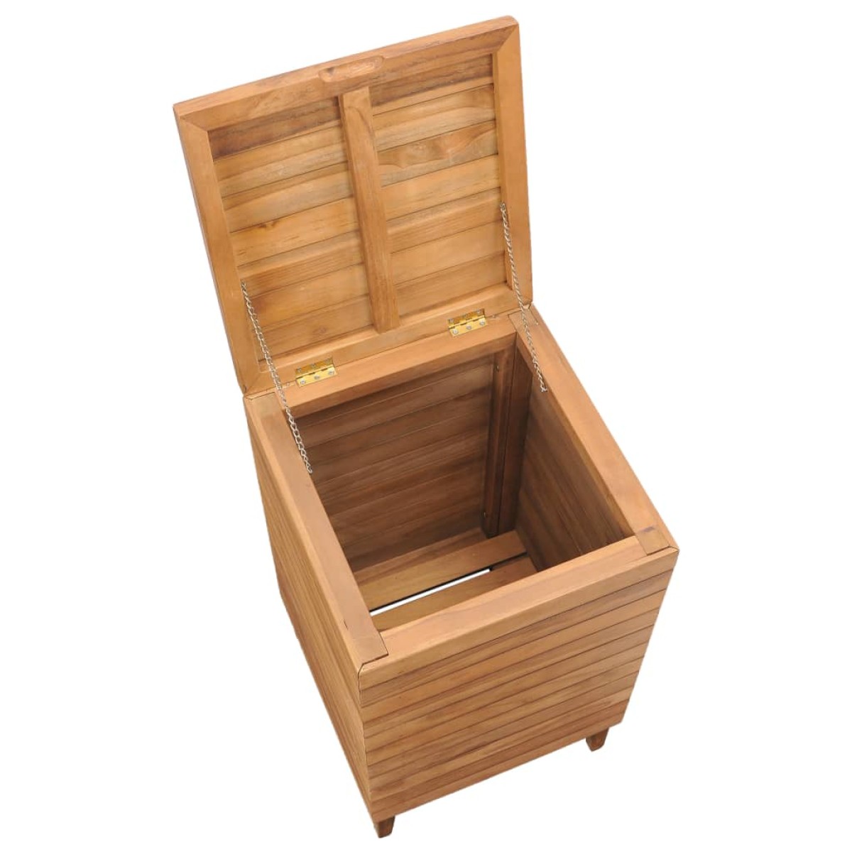 vidaXL Καλάθι Απλύτων 40 x 40 x 70 εκ. από Μασίφ Ξύλο Teak
