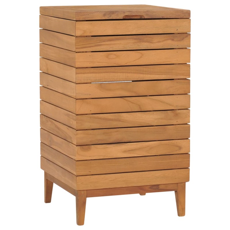 vidaXL Καλάθι Απλύτων 40 x 40 x 70 εκ. από Μασίφ Ξύλο Teak