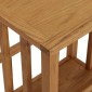 vidaXL Τραπεζάκι με Θήκη Περιοδικών 45 x 35 x 55 εκ. Μασίφ Ξύλο Δρυός