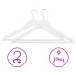 vidaXL Κρεμάστρες Ρούχων Σετ 20 τεμ. Αντιολισθητικές Λευκό Σκληρό Ξύλο