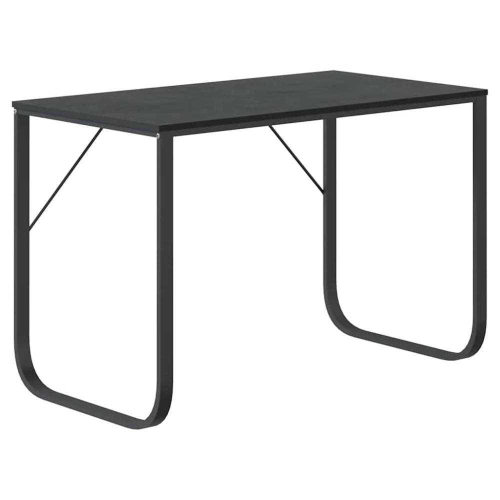 vidaXL Γραφείο Υπολογιστή Μαύρο 110 x 60 x 73 εκ. από Μοριοσανίδα