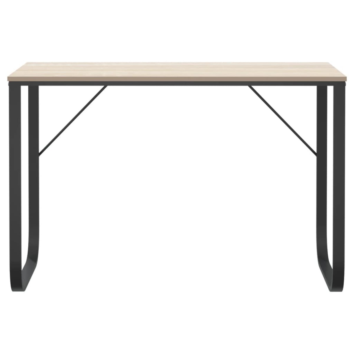 vidaXL Γραφείο Υπολογιστή Μαύρο/Δρυς 110 x 60 x 73 εκ. από Μοριοσανίδα
