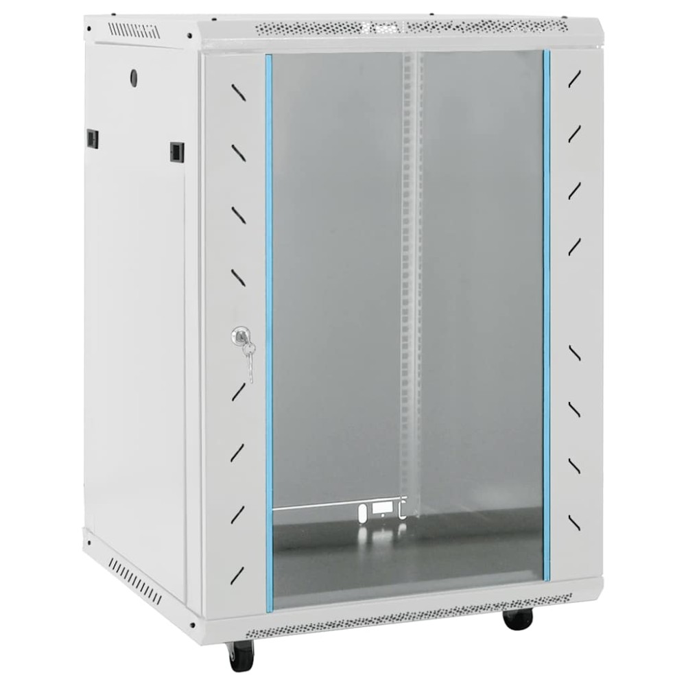 vidaXL Καμπίνα Δικτύου με Περιστ. Πόδια 15U 19" IP20 60x45x86 εκ.