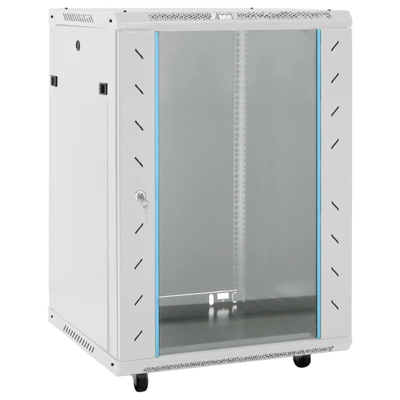 vidaXL Καμπίνα Δικτύου με Περιστ. Πόδια 15U 19" IP20 60x45x86 εκ.