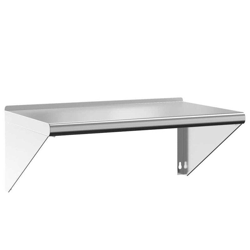 vidaXL Ράφι Τοίχου Ασημί 75x45x31 εκ. Ανοξείδωτο Ατσάλι