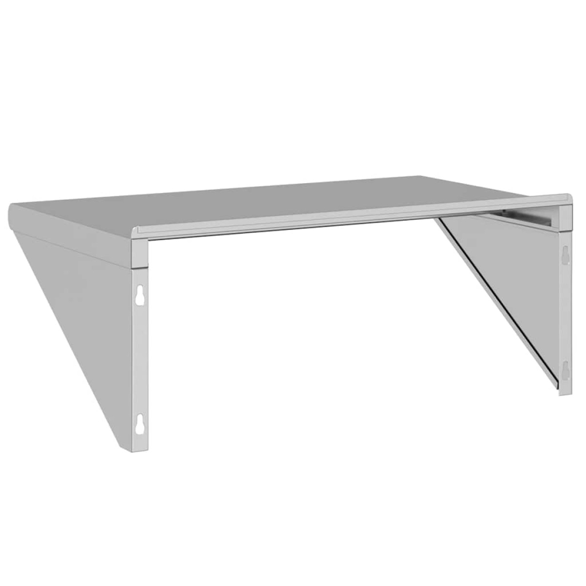 vidaXL Ράφι Τοίχου Ασημί 75x45x31 εκ. Ανοξείδωτο Ατσάλι