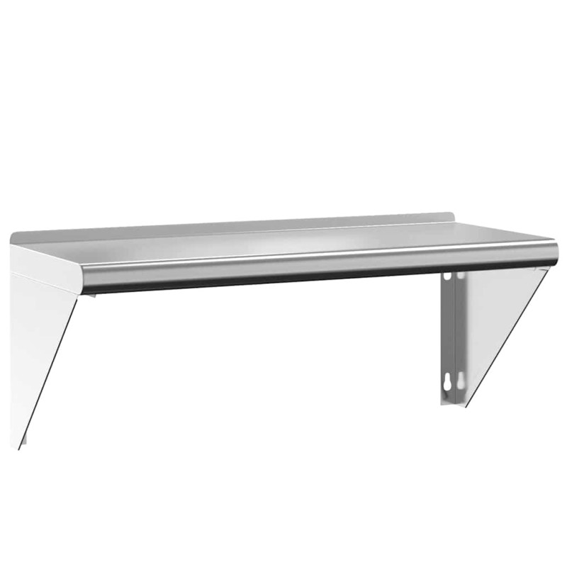 vidaXL Ράφι Τοίχου Ασημί 75x30x31 εκ. Ανοξείδωτο Ατσάλι