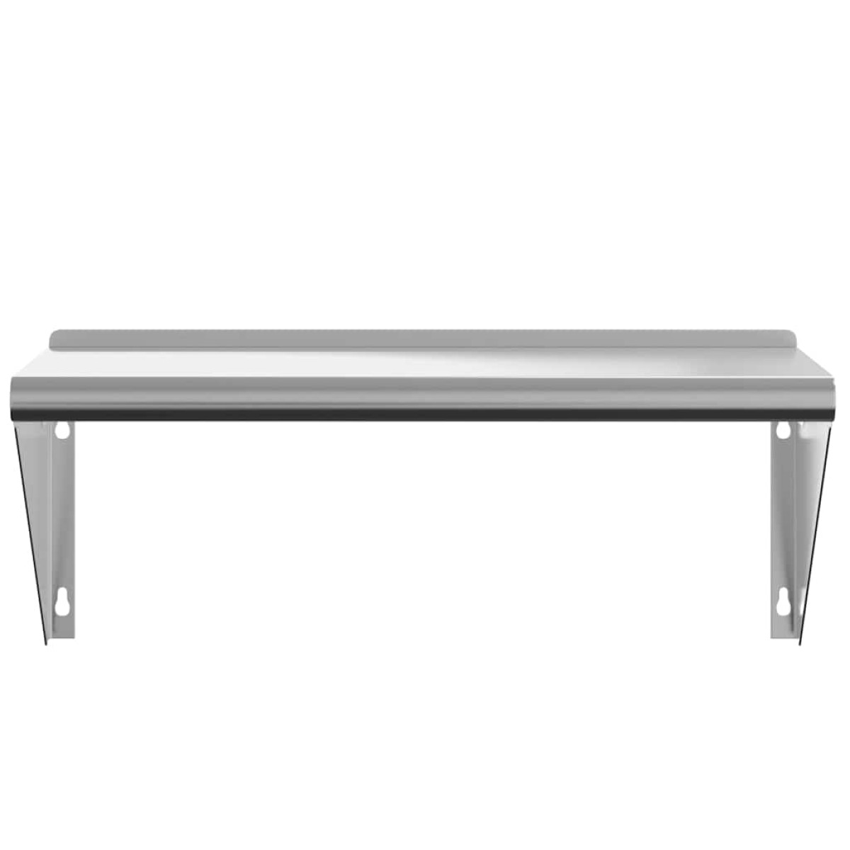 vidaXL Ράφι Τοίχου Ασημί 75x30x31 εκ. Ανοξείδωτο Ατσάλι