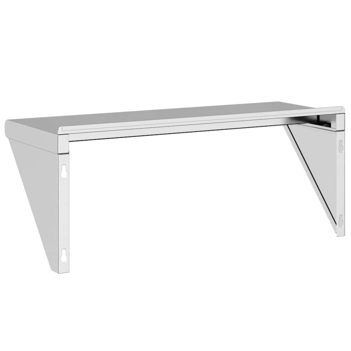 vidaXL Ράφι Τοίχου Ασημί 75x30x31 εκ. Ανοξείδωτο Ατσάλι
