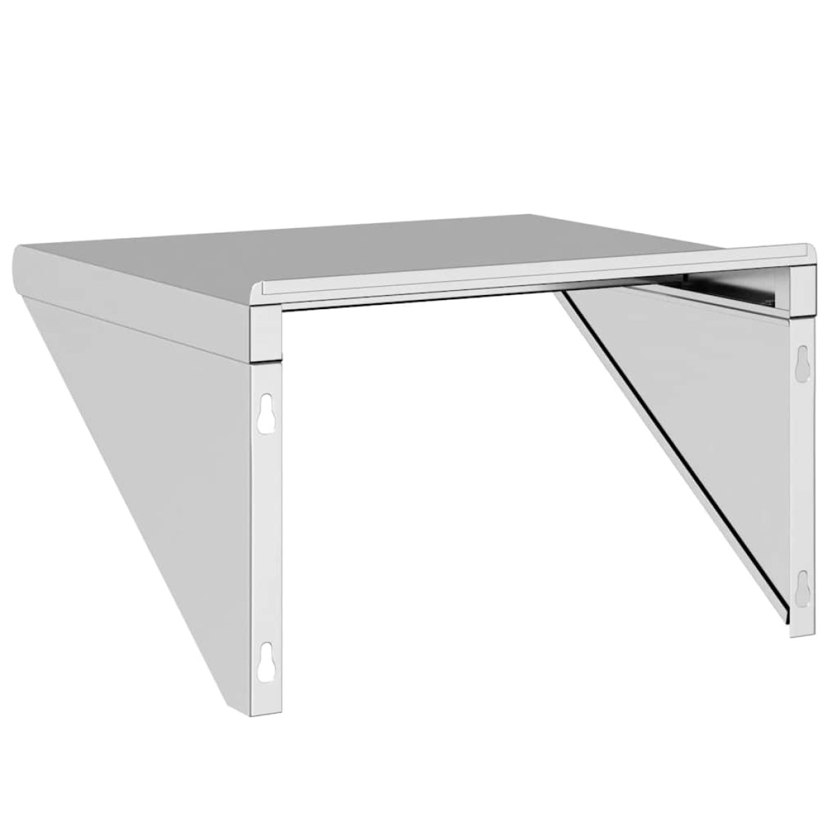 vidaXL Ράφι Τοίχου Ασημί 50x45x31 εκ. Ανοξείδωτο Ατσάλι