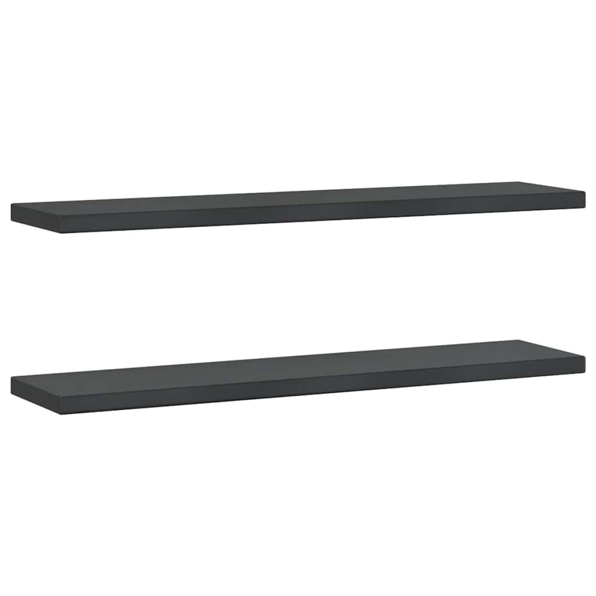 vidaXL Ράφια Τοίχου 2 τεμ. Μαύρο 100x23,5 εκ. Ανοξείδωτο Ατσάλι