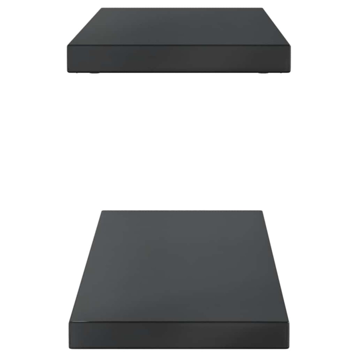 vidaXL Ράφια Τοίχου 2 τεμ. Μαύρο 100x23,5 εκ. Ανοξείδωτο Ατσάλι