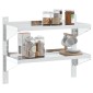 vidaXL Ράφι Τοίχου 2 Επιπ. Ασημί 75x30x60 εκ. Ανοξείδωτο Ατσάλι